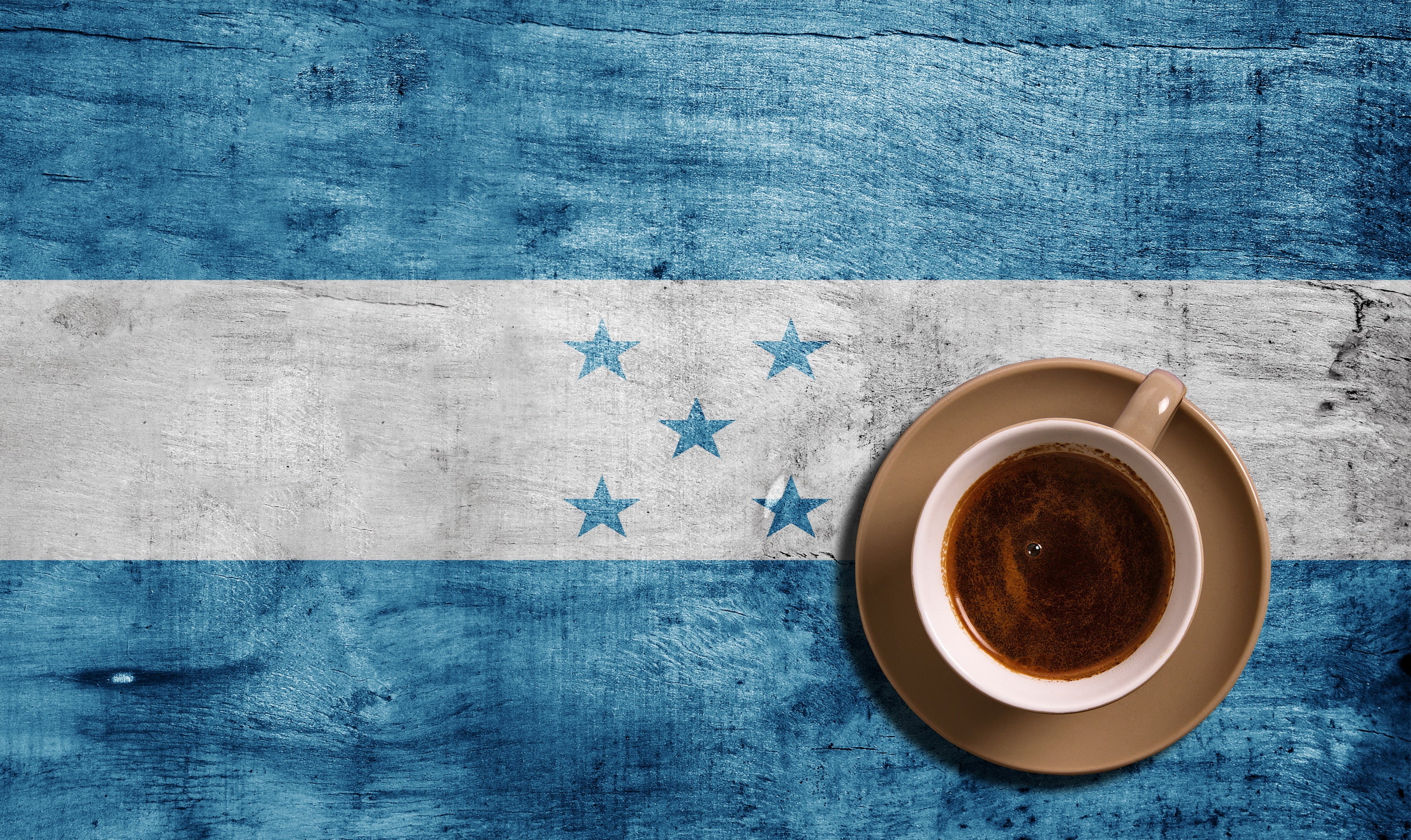 Honduran coffee and flag